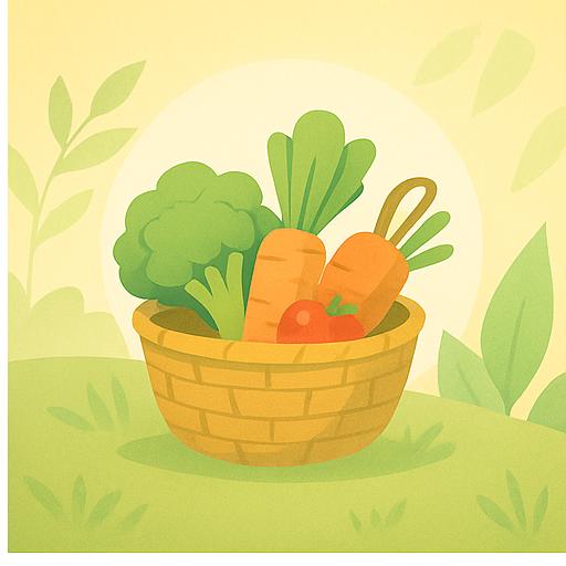 Dinh dưỡng lành mạnh với rau củ quả tươi